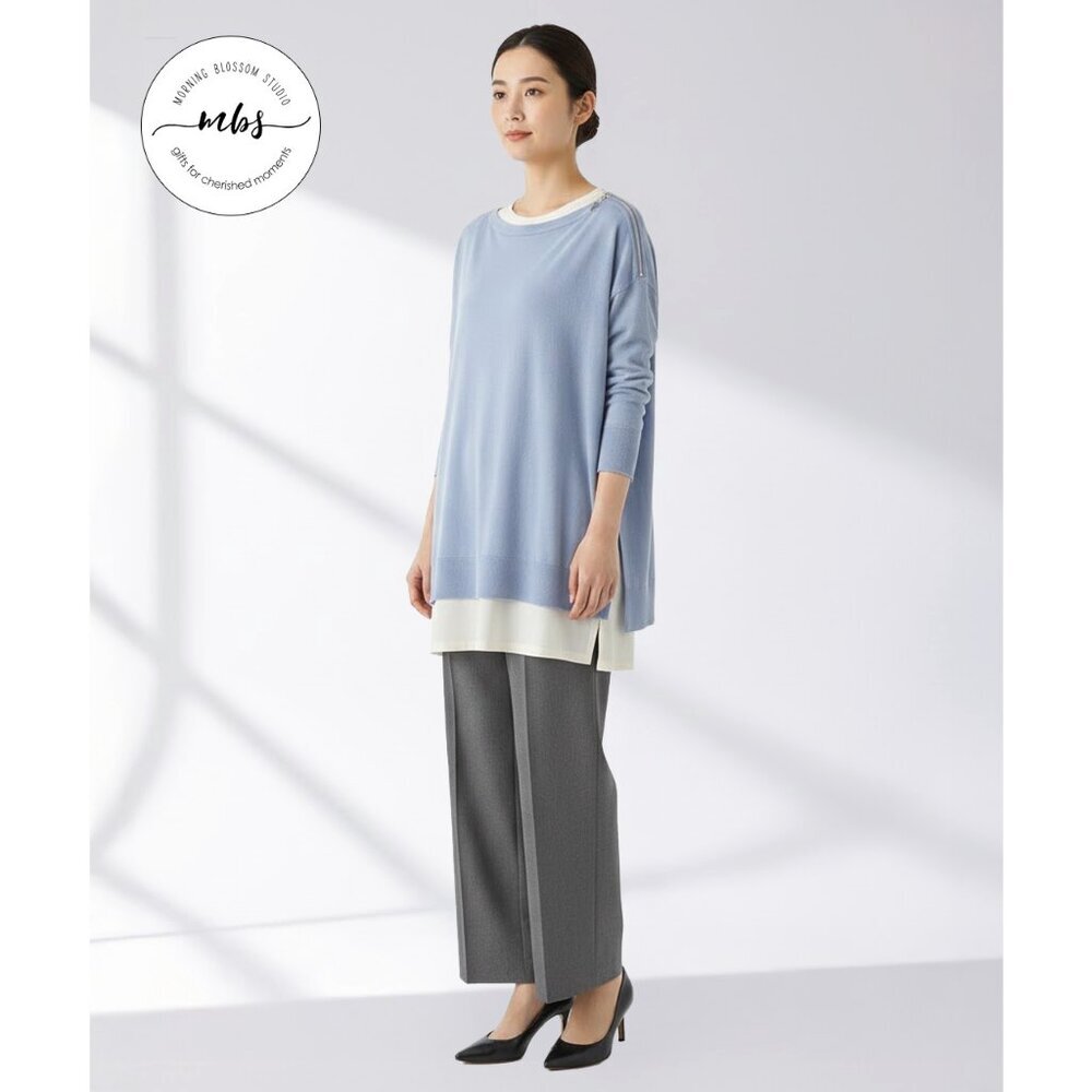 NWT Korye Boat Neck‎ Side Zip Dolman Sweater Blue 1X